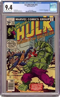 Buy Incredible Hulk #212 CGC 9.4 1977 4431619001 • 89.31£