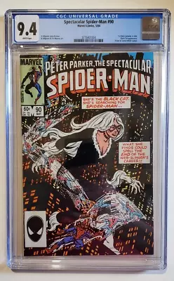 Buy Spectacular Spider-Man #90 Early Appearance Of BLACK COSTUME White Pages CGC 9.4 • 93.15£