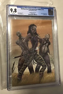 Buy The Walking Dead 19 CGC 9.8 15th Anniversary Virgin Variant B J Scott Campbell • 38.11£