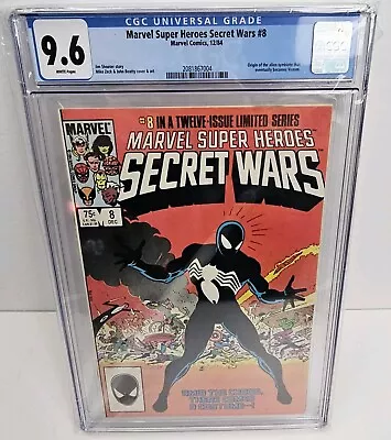 Buy Marvel Super Heroes Secret Wars 8 CGC 9.6 Origin Black Suit Spider-Man Venom • 231.43£