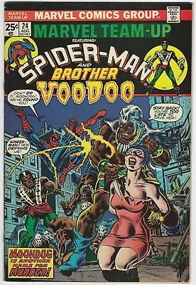 Buy Marvel Team-up 24 Vg+ Amazing Spiderman Brother Voodoo 1972 Series 1974 • 4.65£