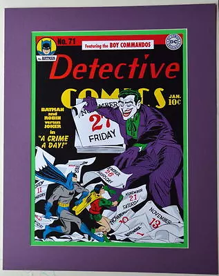 Buy DETECTIVE COMICS #71 COVER PRINT Professionally Matted DC Joker • 27.72£