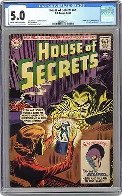 Buy House Of Secrets #61 CGC 5.0 1963 3858862013 1st App. Eclipso • 245.07£