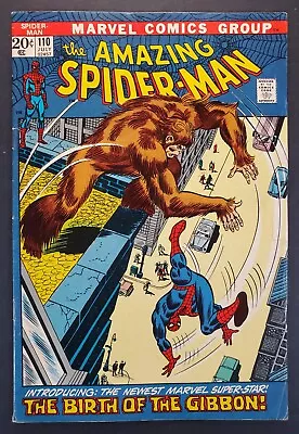 Buy Amazing Spider-Man #110 1st Appearance Of The Gibbon Marvel Comics 1972 • 19.42£