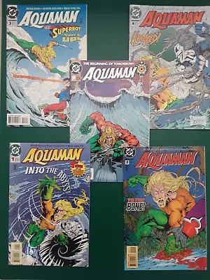 Buy Aquaman ×5 Issues 1-4 +0 ( Superboy, Lobo ) Peter David 1994 • 10£