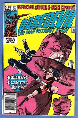 Buy DAREDEVIL #181 1982 Bullseye Vs Electra Frank Miller Marvel • 11.64£