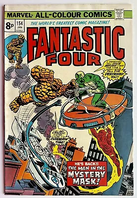 Buy Fantastic Four #154 (1975) Nick Fury Appearance • 7.95£