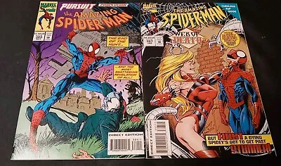 Buy Amazing Spider-man #389 Vf/nm #397 Nm Marvel 1994 Insert Cards Included See Pics • 11.64£