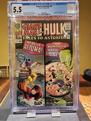 Buy Marvel Comics Tales To Astonish #64 (2/65)  CGC 5.5 1st Leader Cover • 135.91£