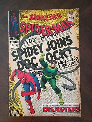 Buy Amazing Spider-Man #56 Silver Age Marvel Comic Key Fine Condition Doc Ock • 97.07£