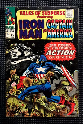 Buy 1967 Tales Of Suspense 86 Marvel Comics 2/67:Captain America, 12¢ Iron Man Cover • 36.20£