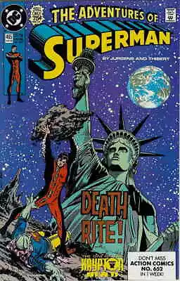 Buy Adventures Of Superman #465 VF/NM; DC | Statue Of Liberty Cover - We Combine Shi • 6.20£
