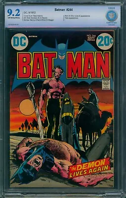 Buy Batman #244 ⭐ CBCS 9.2 ⭐ Ra's Al Ghul Neal Adams Cover! Talia DC Comic 1972 • 493.15£