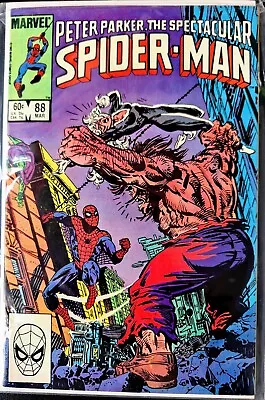 Buy PETER PARKER SPECTACULAR SPIDER-MAN #88 NM BLACK CAT MR HYDE Marvel Comics 1984 • 3.99£