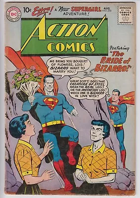Buy Action Comics 255 - 1st Bizarro Lois Lane (cover Story) - 4th App Supergirl 1959 • 19.99£