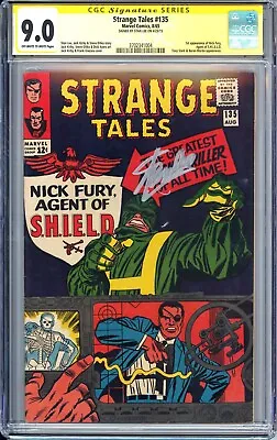 Buy Strange Tales #135 CGC 9.0 SS Stan Lee 1965 1st App Nick Fury S.H.I.E.L.D. Hydra • 1,553.21£