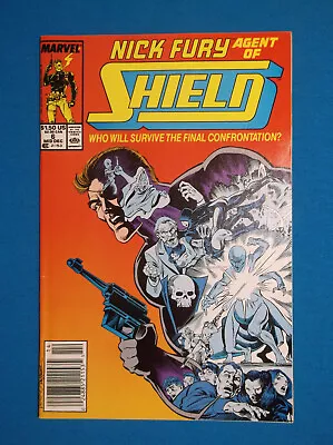 Buy Nick Fury Agent Of Shield # 6 - Vf 8.0 - 1989 Newsstand - Pollard Cover • 2.56£