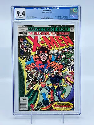 Buy X-Men #107 CGC 9.4 White Pages 1st Full Appearance Of The Starjammers 1977 • 232.97£