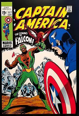Buy Captain America #117 12x16 FRAMED Art Print By Gene Colan (1st Falcon 1969), New • 32.57£