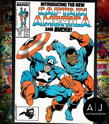Buy Captain America #334 VF/NM 9.0 1st New Bucky Lamar Hoskins! Marvel 1987 • 7.73£