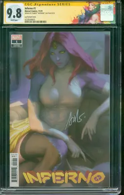 Buy Inferno 1 CGC SS 9.8 Artgerm Mystique Variant Cover 11/21 Custom Label • 132.02£