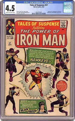 Buy Tales Of Suspense #57 CGC 4.5 1964 4341033001 1st App. Hawkeye • 427.13£