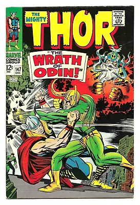 Buy Thor #147, 1967, Loki, Wrath Of Odin, Marvel Jack Kirby & Stan Lee 8.0 VF • 59.88£