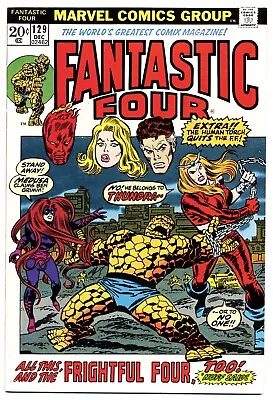 Buy FANTASTIC FOUR #129 F, 1st Thundra, John Buscema Art, Marvel Comics 1972 • 31.06£