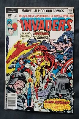 Buy The Invaders #12 First Appearance Of Spitfire FN (6.0) (1977) Marvel Comics • 7.50£