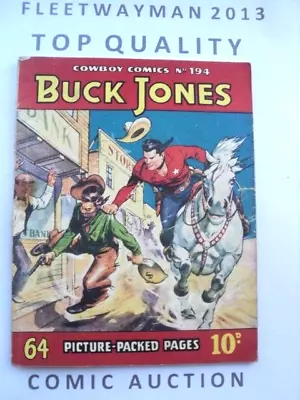 Buy Cowboy Picture Library Comic - 194 - 1956 - Buck Jones - Vgc - Western Fleetway • 3.99£