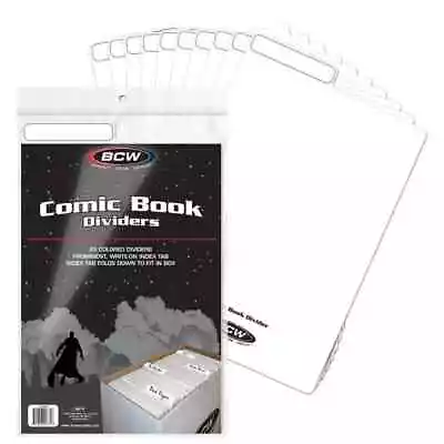 Buy (50) BCW White Comic Book Dividers With Tab Acid-Free 30 Pts Archival Quality • 30.52£