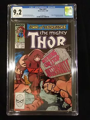 Buy Thor #411, CGC 9.2, Direct December 1989, 1st App. Of New Warriors On Last Page • 46.67£
