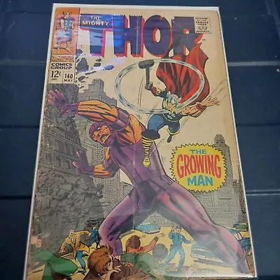 Buy The Mighty Thor 140 Marvel Comics 1967 1st Appearance The Growing Man • 19.41£