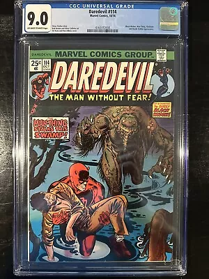 Buy Daredevil #114 CGC 9.0 (Marvel 1974)   Black Widow, Man-Thing, & Gladiator! • 116.49£