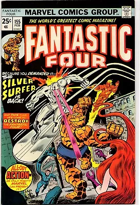 Buy Fantastic Four #155 Nice Bronze Age Superhero Marvel Comic 1975 FN-VF • 9.33£