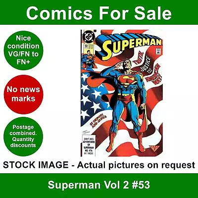 Buy DC Superman Vol 2 #53 Comic - VG/FN+ 01 March 1991 • 3.49£