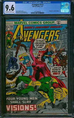 Buy Avengers #113 🌟 CGC 9.6 🌟 2nd Mantis! Suicide Bombers Marvel Comic 1973 • 213.57£