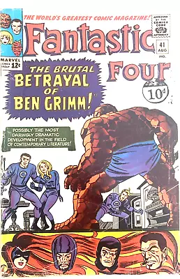 Buy Fantastic Four # 41. 1st Series. Silver Age- 1965.  Jack Kirby Cover. Vg+ 4.5. • 31.49£