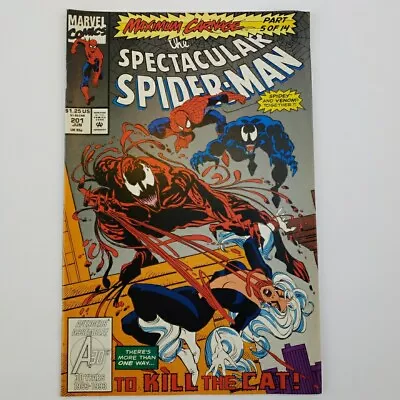 Buy The Spectacular Spider-Man #201 Marvel 1993 Maximum Carnage Part 5 Of 14 Venom • 6.90£