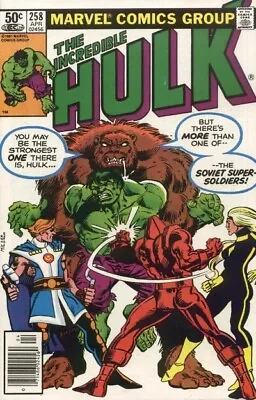 Buy INCREDIBLE HULK #258 F, Frank Miller C, Newsstand Marvel Comics 1981 Stock Image • 7.77£