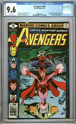 Buy Avengers #186 CGC 9.6 NM+ Near Mint+ White Pages Byrne Origin Scarlett Witch • 97.08£