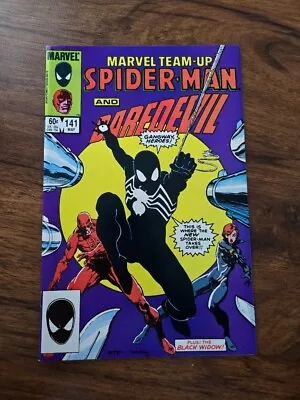 Buy Marvel Comics Marvel Team-Up Spider-Man & Daredevil #141  App Black Suit 1984 FN • 38.82£