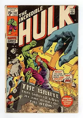 Buy Incredible Hulk #140 GD+ 2.5 1971 • 16.31£
