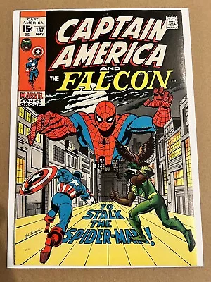 Buy CAPTAIN AMERICA #137 VF 8.0 CAP And FALCON VS SPIDER-MAN 1971 Classic Cover! • 38.82£