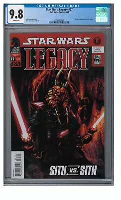 Buy Star Wars: Legacy #27 (2008) Dark Horse Darth Wyyrlok CGC 9.8 White Pages ED823 • 62.09£