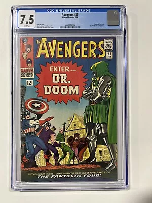 Buy Avengers 25 1966 Cgc 7.5 White Pages Marvel Comics  • 252.39£