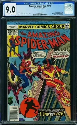 Buy Amazing Spider-Man #172 CGC 9.0 WP Newsstand 1977 Marvel (1st App Rocket Racer) • 54.35£