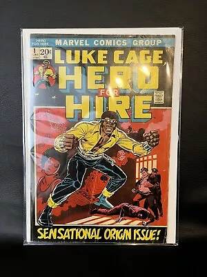 Buy Hero For Hire #1 Origin & 1st Appearance Luke Cage KEY 1972 Marvel Comics • 147.55£