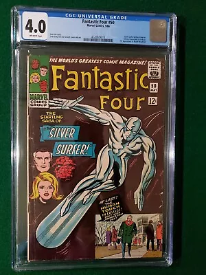 Buy Fantastic Four 50 CGC 4.0 Galactus Classic Silver Surfer Cover Jack Kirby • 175.05£