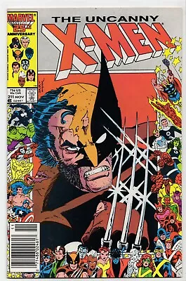 Buy Uncanny X-Men #211 Newsstand Variant Marvel 1986 Boarder Cover VF/NM • 10.09£